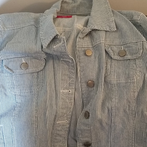 Elle striped jean jacket - Picture 2 of 5